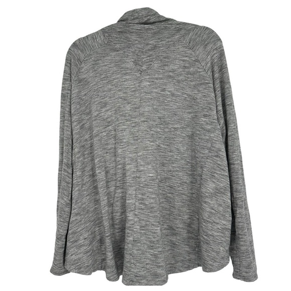 Athleta Nirvana Gray Drape Open Front Cardigan Size Small Modal Heathered Grey - Picture 3 of 7